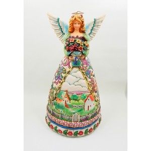 Jim Shore Angel New Beginnings 2004 Heartwood Creek Floral Bouquet 117674
